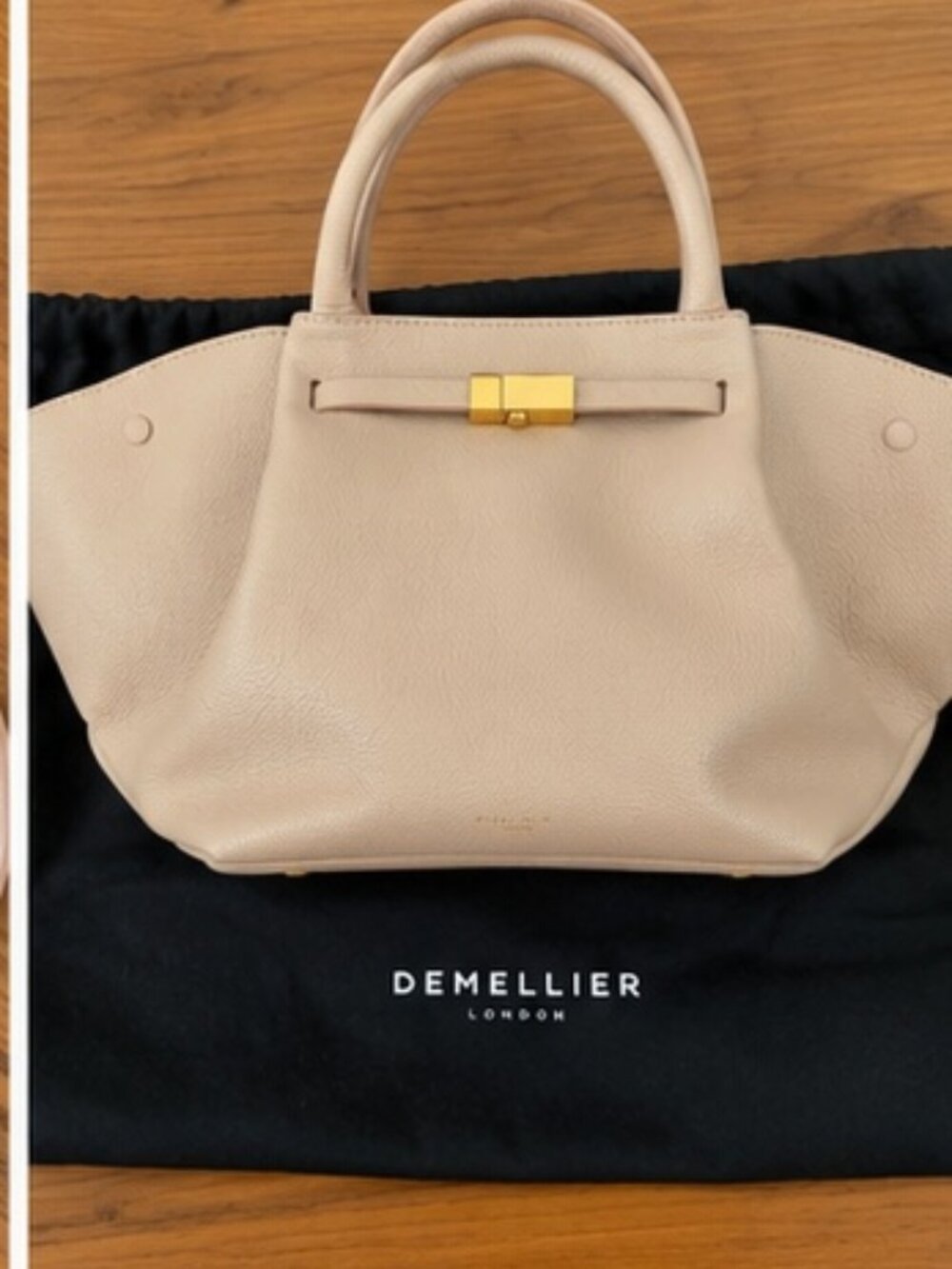 DeMellier London The Midi New York Tote | Light Tan Small Grain Leather